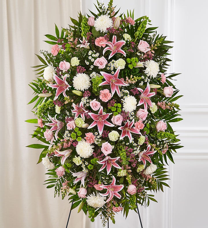 Lavender Memories Funeral Wreath