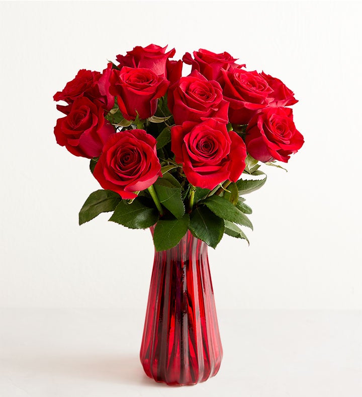 Crimson Rose Heartfelt Bouquet