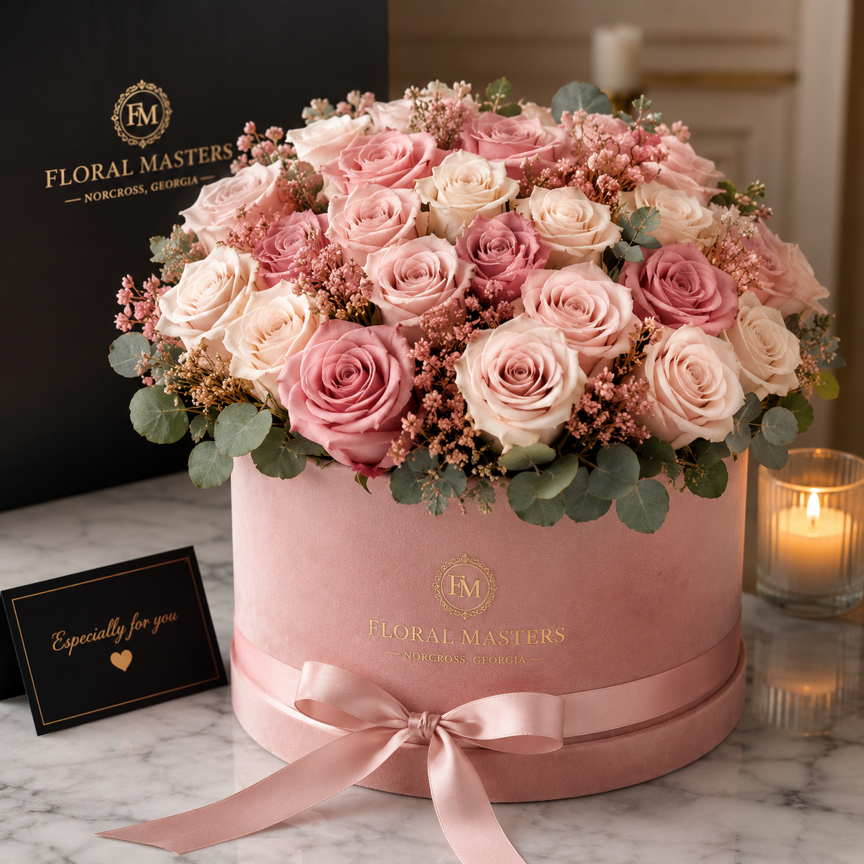 Blush Elegance Rose Box