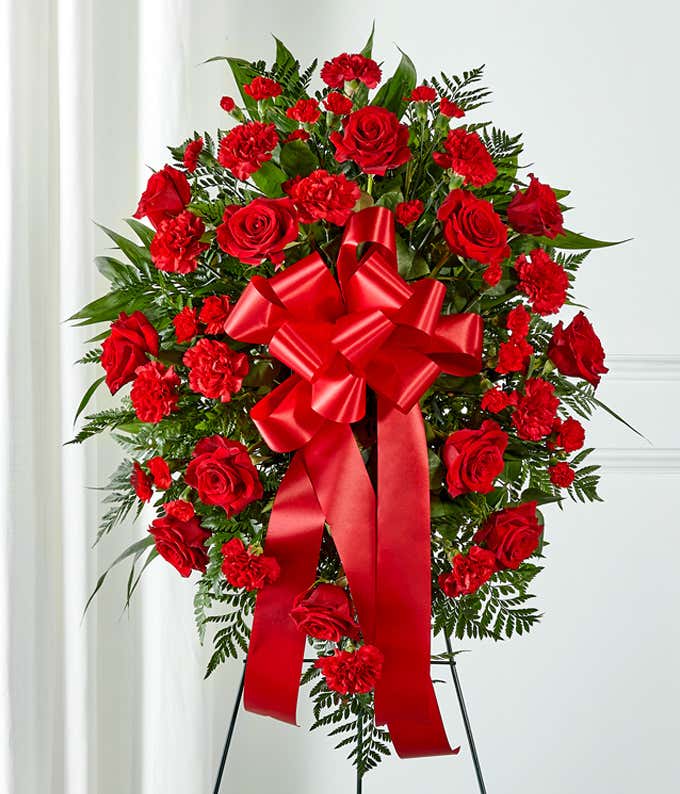Red Sympathy Standing Spray